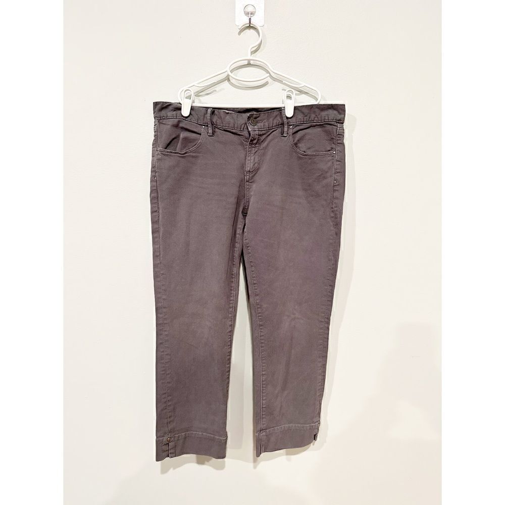 Anthropologie pilcro and the letterpress low rise straight crop gray jeans